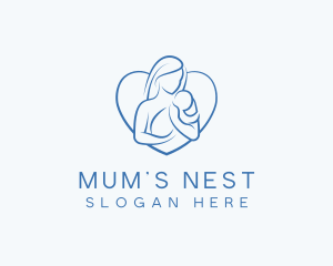 Mum - Mother Care Heart logo design