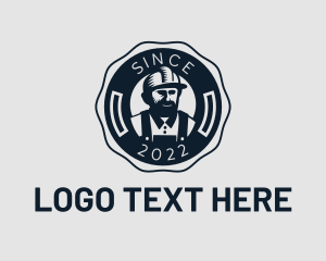 Badge - Contractor Mascot Badge logo design