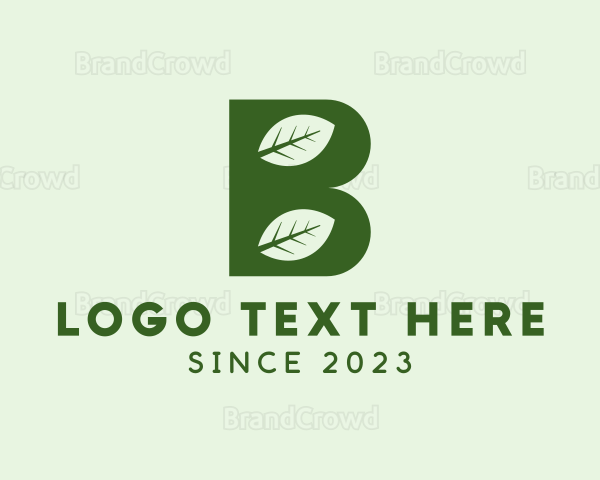 Herbal Farming Letter B Logo