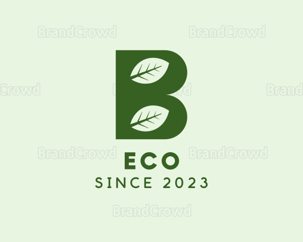 Herbal Farming Letter B Logo