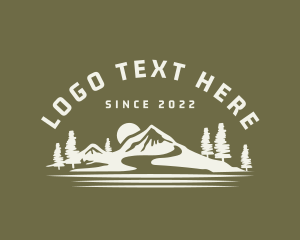 Rugged Mountain Landscape logo design