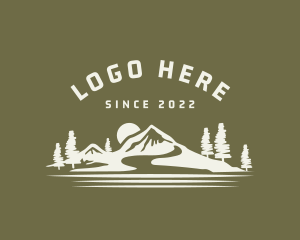 Hills - Rugged Mountain Landscape logo design