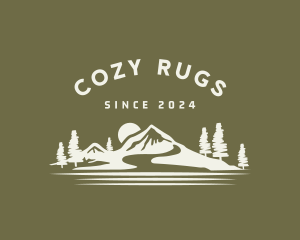 Rugged Mountain Landscape logo design