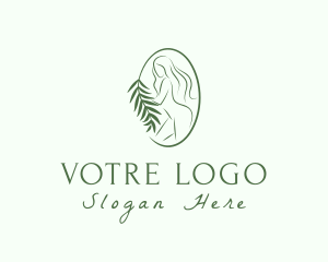 Female Body Leaves Logo