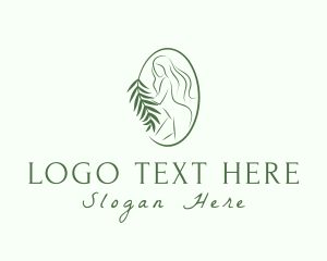 Dermatology - Female Body Leaves logo design