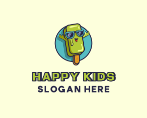 Melting Happy Popsicle logo design