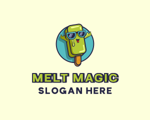 Melt - Melting Happy Popsicle logo design