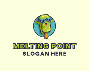 Melting - Melting Happy Popsicle logo design