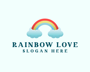 Pride Rainbow Cloud logo design