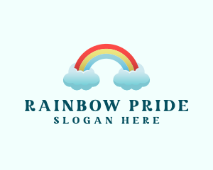 Pride Rainbow Cloud logo design