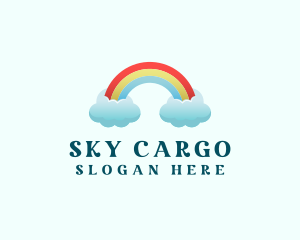 Pride Rainbow Cloud logo design