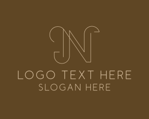 Geometric Business Letter N Logo