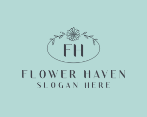 Natural Flower Boutique logo design