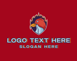 Streamer - Fire Phoenix Bird logo design