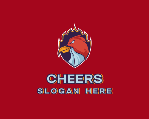 Fire Phoenix Bird logo design
