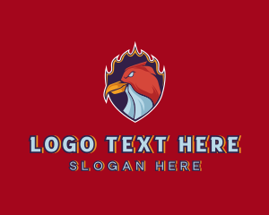 Fire Phoenix Bird logo design