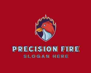 Fire Phoenix Bird logo design