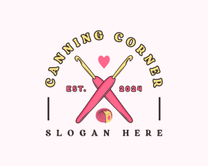 Crafting Crochet Hook logo design