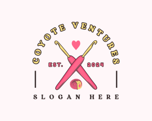 Crafting Crochet Hook logo design