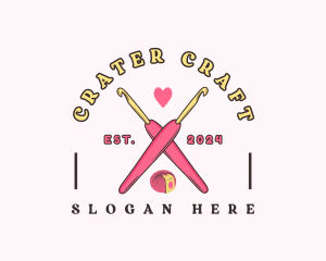 Crafting Crochet Hook logo design