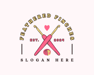 Crafting Crochet Hook logo design