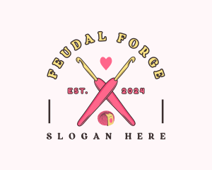 Crafting Crochet Hook logo design