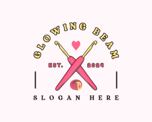 Crafting Crochet Hook logo design