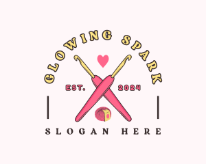 Crafting Crochet Hook logo design