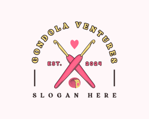 Crafting Crochet Hook logo design