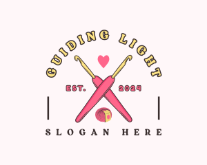 Crafting Crochet Hook logo design