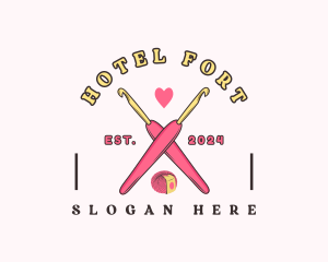 Crafting Crochet Hook logo design