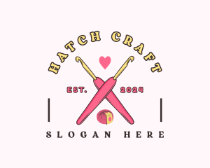 Crafting Crochet Hook logo design