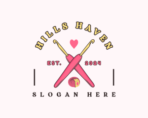 Crafting Crochet Hook logo design