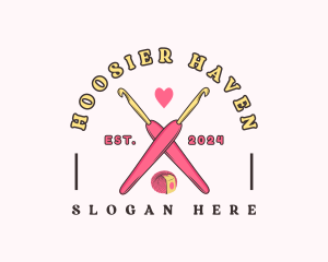 Crafting Crochet Hook logo design