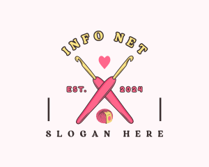 Crafting Crochet Hook logo design