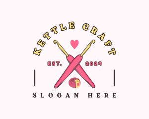 Crafting Crochet Hook logo design