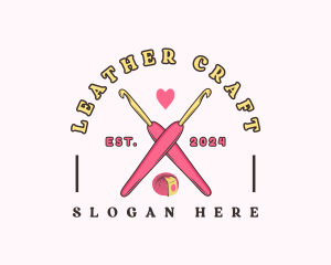 Crafting Crochet Hook logo design