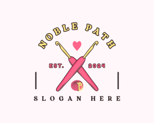 Crafting Crochet Hook logo design