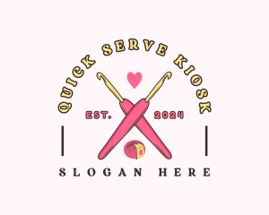 Crafting Crochet Hook logo design