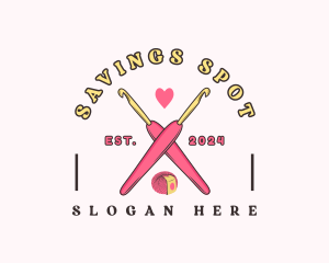 Crafting Crochet Hook logo design