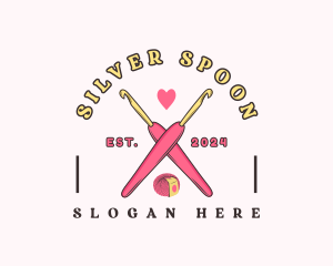 Crafting Crochet Hook logo design