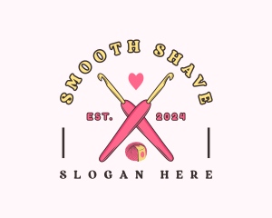 Crafting Crochet Hook logo design