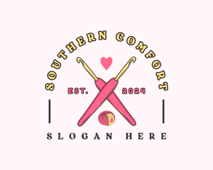 Crafting Crochet Hook logo design