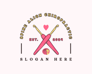 Crafting Crochet Hook logo design