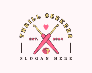 Crafting Crochet Hook logo design