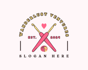 Crafting Crochet Hook logo design