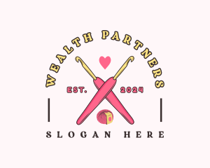 Crafting Crochet Hook logo design