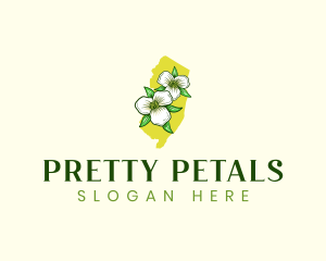 New Jersey Flower Botanical logo design