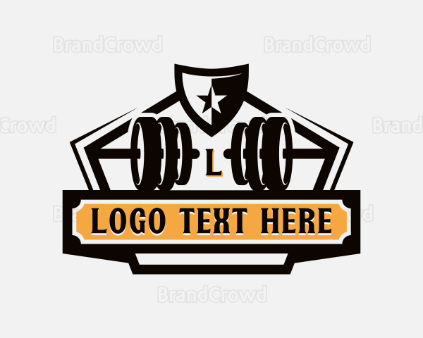 Gym Barbell Workout Logo