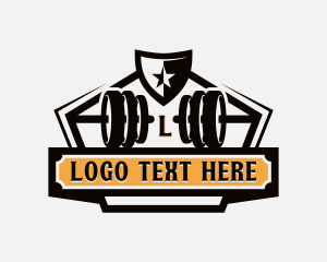 Gym Barbell Workout Logo